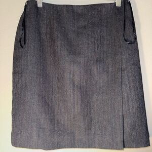 Lauren Ralph Lauren 100% worsted wool Charcoal Pencil Skirt academia vintage #71